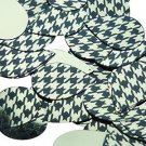 Teardrop Sequin 1.5" Black Gold Houndstooth Pattern Metallic