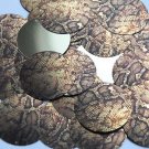 Round Sequin 1.5" Gold Brown Snakeskin Reptile Pattern Metallic
