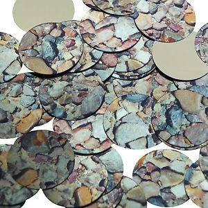 30mm Sequins Brown Stone Rocks Pebbles Gravel Metallic