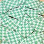 Square Diamond Sequin 1.5" Green Silver Houndstooth Pattern Metallic