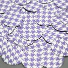 Round Sequin 30mm Purple Silver Houndstooth Pattern Metallic
