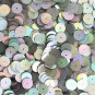 10mm Flat SEQUIN Loose PAILLETTES ~ SILVER LAZERSHEEN Reflective Iridescent