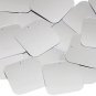Silver Metallic Shiny Sequin Square 1.5 inch ( 40mm ) Couture Paillettes