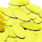 Yellow Metallic Sequins Oval 1.5 inch Large Couture Paillettes