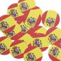 Round Sequin 1.5" Spanish Flag Spain Multicolor Opaque