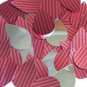 Teardrop Sequin 1.5" Red Pink Corrugated Stripe Metallic