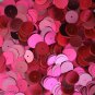 10mm Flat SEQUIN PAILLETTES ~ Fluorescent HOT PNK Metallic ~ Made in USA.