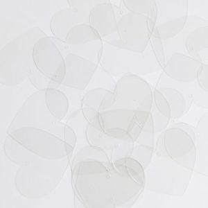 Heart Sequin 35mm Crystal Clear Transparent See-Thru