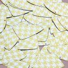 Fishscale Fin Sequin 1.5" Yellow Silver Houndstooth Pattern Metallic
