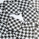 Square Diamond Sequin 1.5" Black White Houndstooth Pattern Opaque