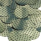 30mm Sequins Black Polka Dot on Gold Metallic