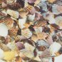 Oval Sequin 1.5" Brown Pink White Seashell Print Opaque