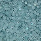 5mm Cup SEQUIN FACET Loose PAILLETTE~ Pastel Blue Opaque Rainbow Iris Iridescent