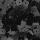 Square Sequin 5mm Black Opaque Shiny. Made in USA
