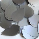 Teardrop Sequin 1.5" Platinum Translucent Lazersheen