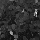 5mm Flat SEQUIN PAILLETTES ~ Opaque BLACK Shiny ~ Round Disc ~ Made in USA.