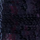 Navy Midnight Blue Sequin Trim 6mm 1/4" wide stitched, strung by the yard 15'