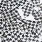 Long Diamond Sequin 1.75" Black White Houndstooth Pattern Opaque