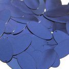 Navy Blue Metallic Sequins Oval 1.5 inch Large Couture Paillettes