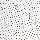 Oval Sequin 1.5" Black Polka Dot on White Opaque