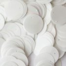 20mm ROUND SEQUIN PAILLETTES ~  WHITE RAINBOW IRIS IRIDESCENT~  Made in USA