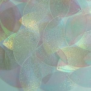 Moonbeam Golden Green Navette Leaf Iridescent Sequins 1.5 inch Couture Paillette