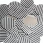 30mm Sequins Black Gray Corrugated Stripe Metallic
