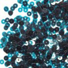 4mm Sequins Bright Capri Blue Transparent See-Thru. Made in USA