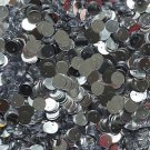 10mm Flat Round Sequin Top Hole Paillettes ~ Silver Metallic ~ Loose sequins