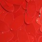 Red Shiny Metallic Sequins Oval 1.5" Large Couture Paillettes