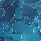 Deep Turquoise Shiny Metallic Sequins Oval 1.5" Large Couture Paillettes