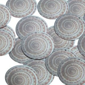 Round Sequin 1.5" Sea Snail Shell Ocean Sealife Opaque