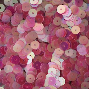 6mm Flat SEQUIN PAILLETTES ~ PINK CRYSTAL Rainbow Iris Iridescent ~ Made in USA