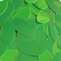 Lime Green Fluorescent Shiny Metallic Sequins Oval 1.5" Large Couture Paillettes