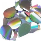 Silver Lazersheen Reflective Sequins Teardrop 1.5" Large Couture Paillettes
