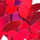 Red Lazersheen Sequins Oval 1.5 inch Reflective Large Couture Paillettes