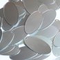Oval Sequin 1.5" Satin Chrome Silver Metallic