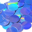 Blue Lazersheen Metallic Sequin 40mm Round Couture Paillettes