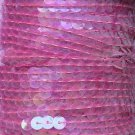 Sequin Trim 6mm French Pink Crystal Rainbow Iris Iridescent. Made in USA