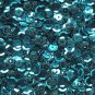 6mm Cup Sequins Blue Turquoise Peacock Metallic. Made in USA