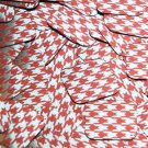 Square Diamond Sequin 1.5" Red Silver Houndstooth Pattern Metallic