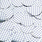 Round Sequin 30mm Purple Polka Dot on Silver Metallic