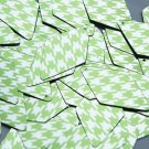 Long Diamond Sequin 1.75" Lime Green Silver Houndstooth Pattern Metallic