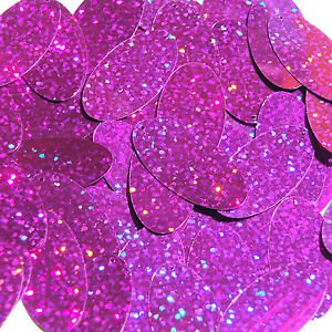 Purple Glitter Sparkle Sequins Oval 1.5 inch Large Couture Paillettes