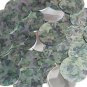 30mm Sequins Green Ivy Vine Leaf Silver Metallic