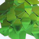 Long Diamond Sequin 1.75" Kelly Green Metallic