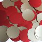 30mm Sequins Gold Red Matte Silk Frost