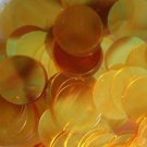 30mm Sequins Amber Golden Crystal Rainbow Iris Iridescent. Made in USA
