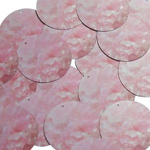 Round Sequin 1.5" Rose Quartz Crystal Gems Opaque