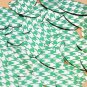 Oval Sequin 1.5" Green Silver Houndstooth Pattern Metallic